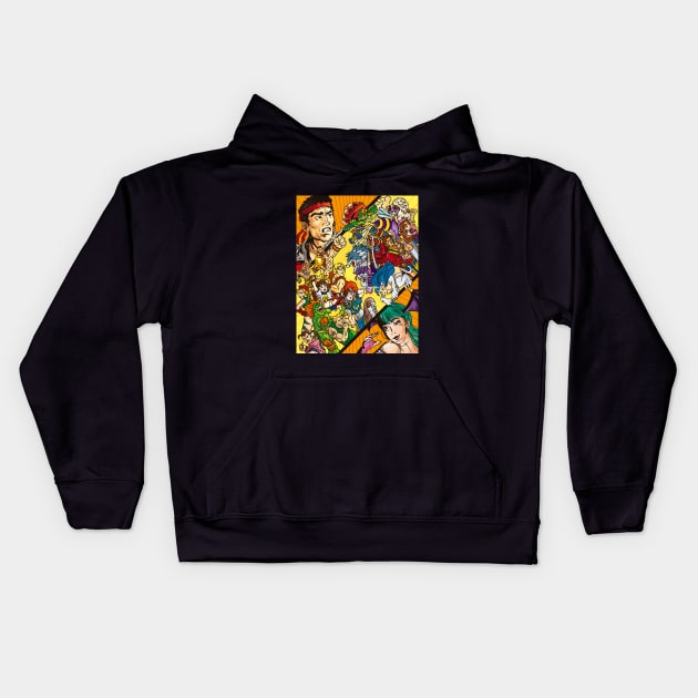 Street Fighter VS Darkstalkers Kids Hoodie by vizcan